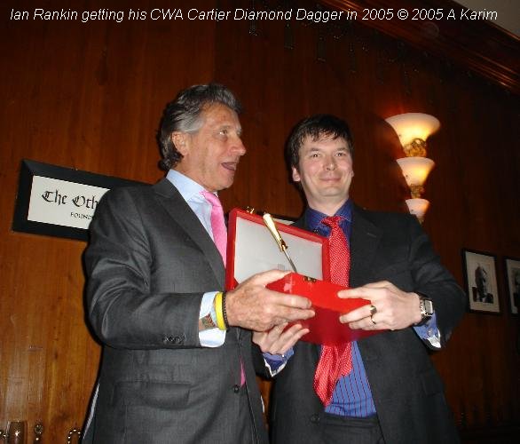 Ian Rankin getting his CWA Cartier Diamond Dagger in 2005 © 2005 A Karim